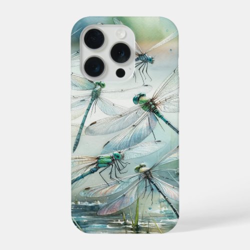 Dragonfly Dance REF181 _ Watercolor iPhone 15 Pro Case