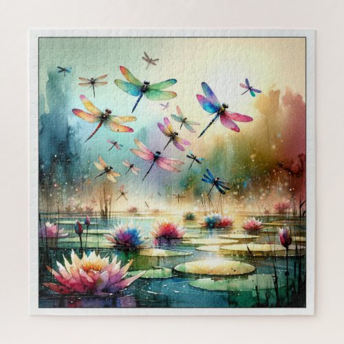Dragonfly Dance _ Watercolor Jigsaw Puzzle