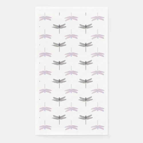 Dragonfly Daylight White Paper Guest Towels