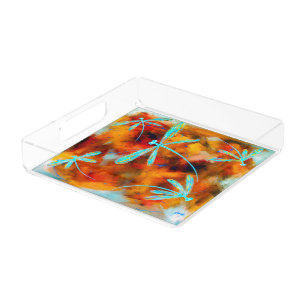 Dragonfly Desert Flit Acrylic Tray