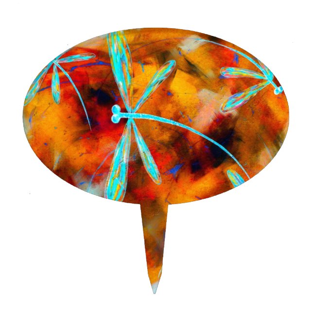 Dragonfly Desert Flit Cake Topper (Front)