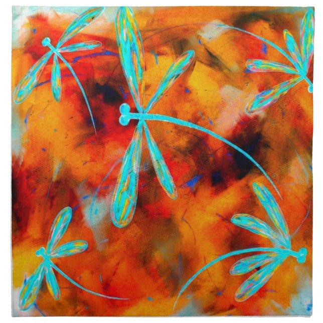 Dragonfly Desert Flit Cloth Napkin (Front)