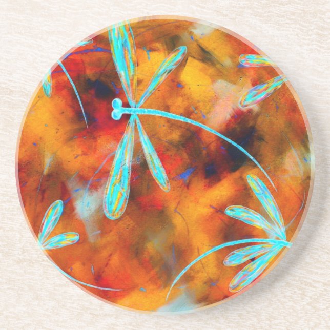 Dragonfly Desert Flit Drink Coaster (Front)