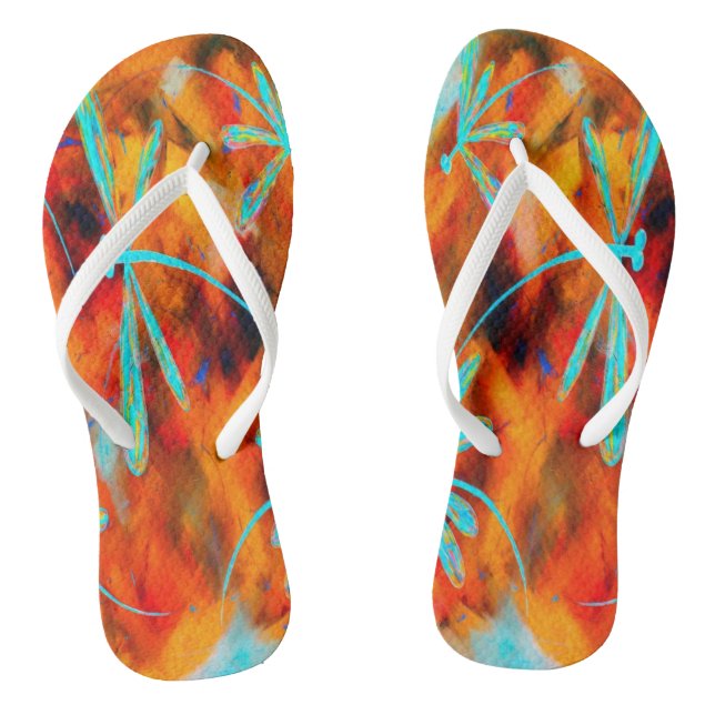 Dragonfly Desert Flit Flip Flops (Footbed)