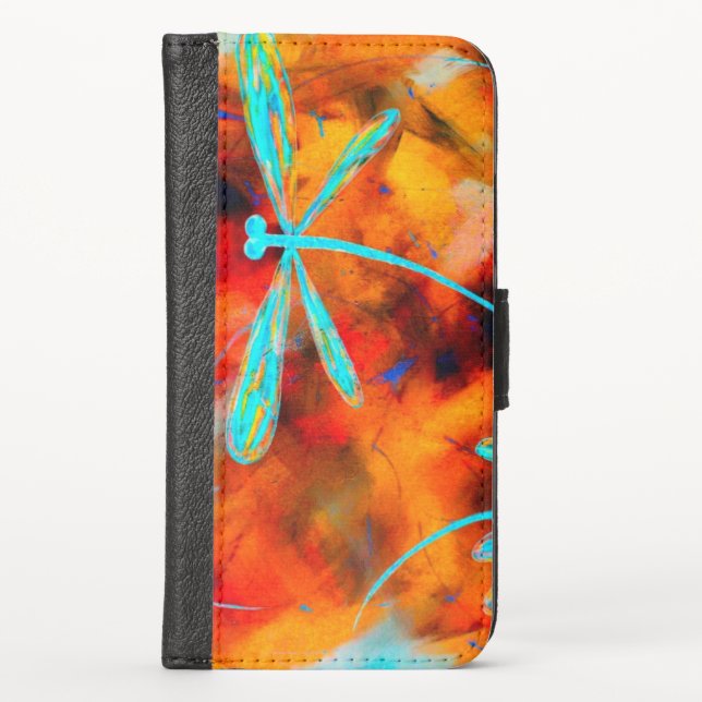 Dragonfly Desert Flit iPhone Wallet Case (Front)