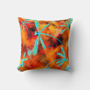 Dragonfly Desert Throw Pillow
