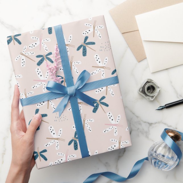 Dragonfly Design Wrapping Paper (Gifting)