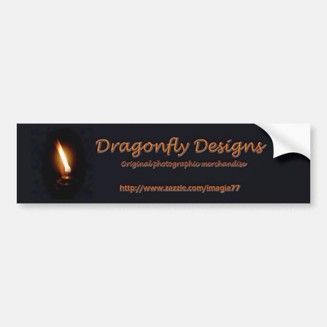 Dragonfly Designs Bumper Sticker (Front)