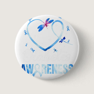 Dragonfly Diabetes Awareness Button
