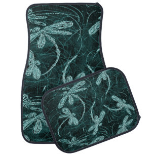 Dragonfly Disco Midnight Blue Car Floor Mat