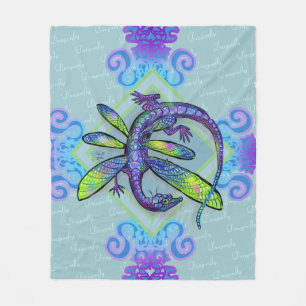 Dragonfly Dragon Fleece Blanket