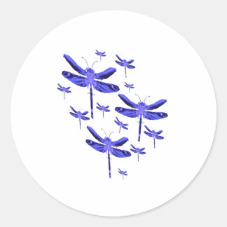 Dragonfly Dragonflies Classic Round Sticker