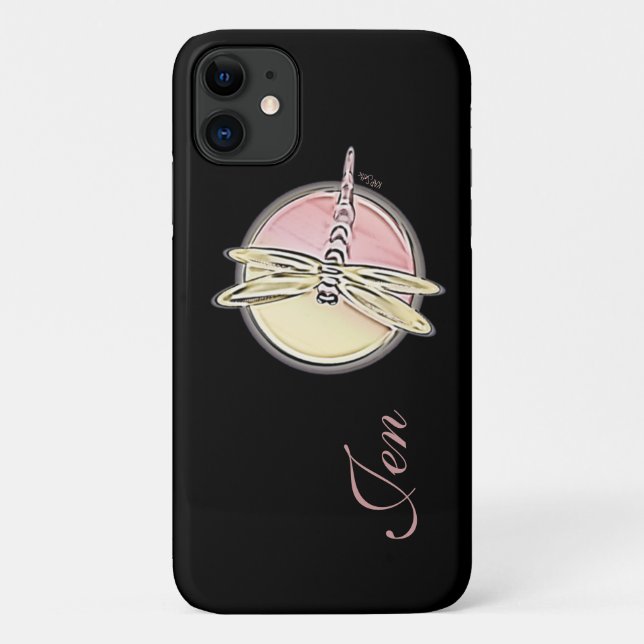 Dragonfly Dragonflies Symbols Customize Initials Case-Mate iPhone Case (Back)