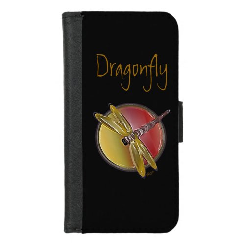 Dragonfly Dragonflies Symbols Digital Art iPhone 87 Wallet Case