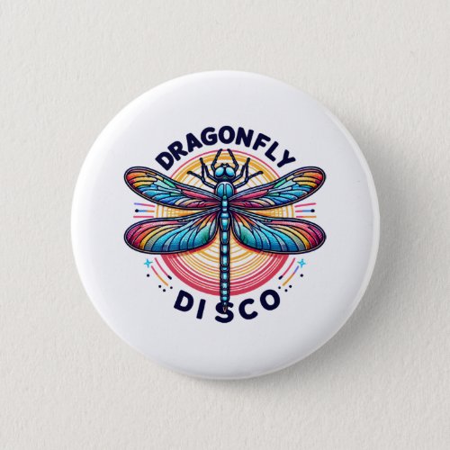 Dragonfly Dragonfly Disco Button