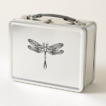 Dragonfly dragonfly tribal tattoo metal lunch box