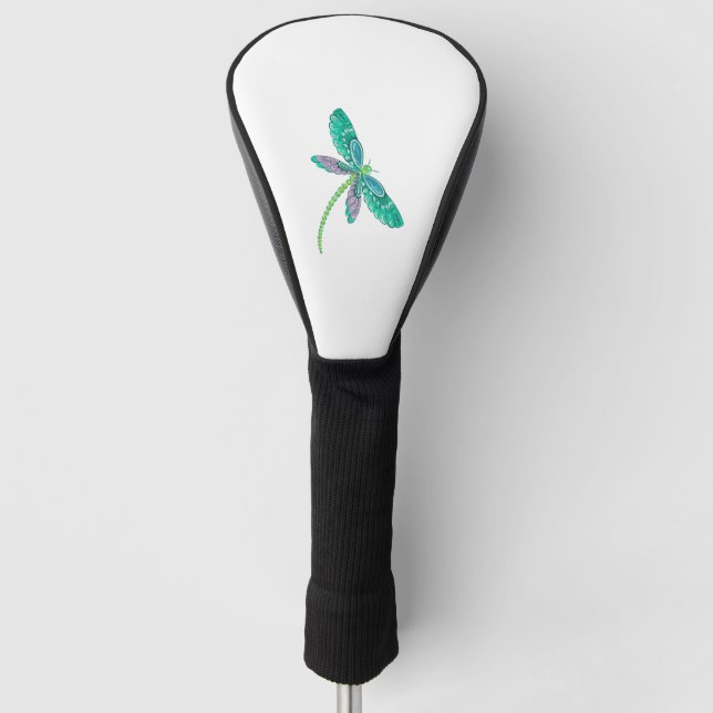 Dragonfly drawing I love Dragonflies Gift idea Golf Head Cover (Front)