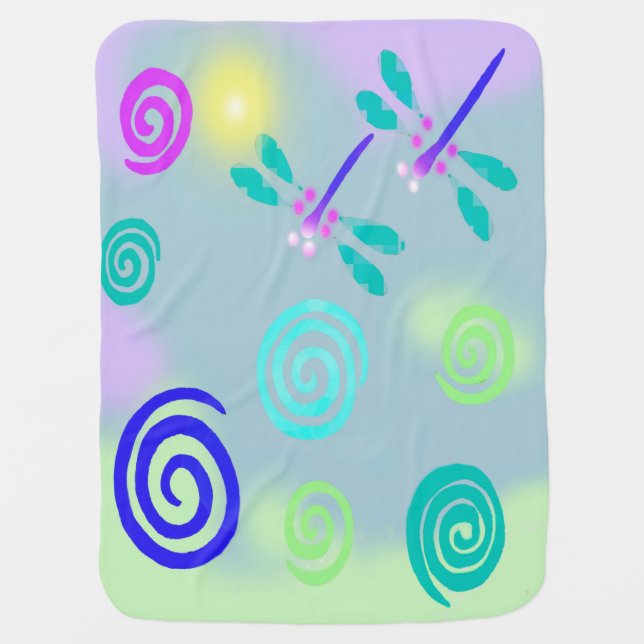 Dragonfly Dream Baby Blanket (Front)