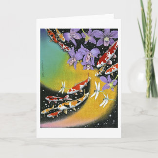 Dragonfly Dream VIII (Dawn in the Fish Pond) Card