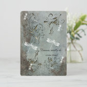 Dragonfly Dreams Wedding Invitation (Standing Front)
