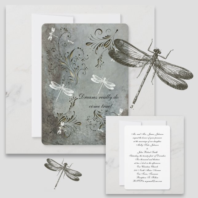 Dragonfly Dreams Wedding Invitation