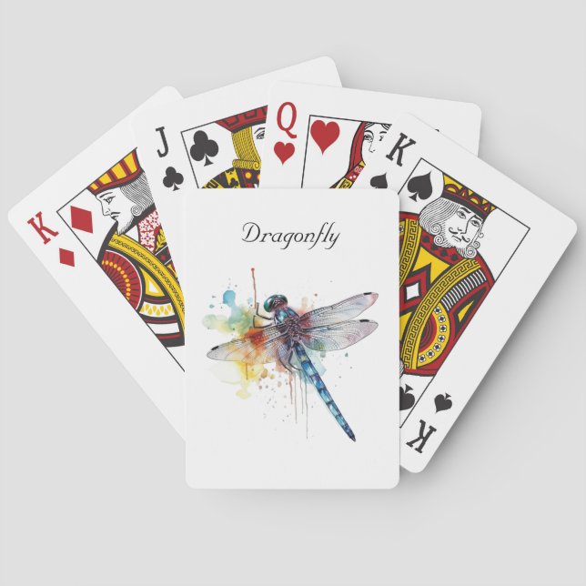Dragonfly Dreamscape, custom Poker Cards (Back)
