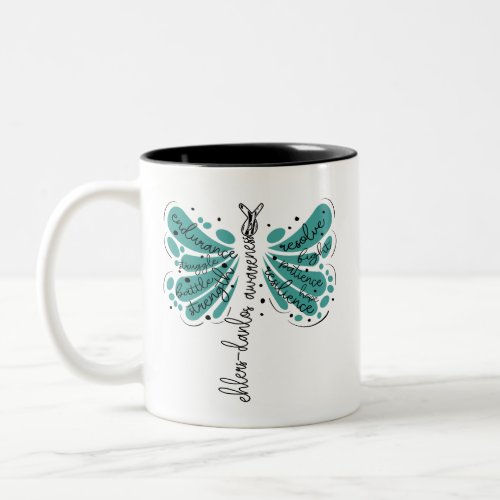 Dragonfly Ehlers Danlos Awareness Two_Tone Coffee Mug