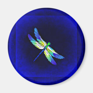 Dragonfly Electric Blue - Personalise with a name Magnet