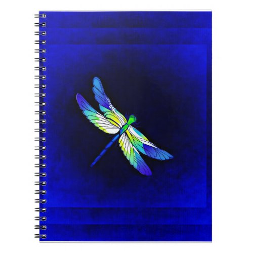 Dragonfly Electric Blue _ Personalise with a name Notebook