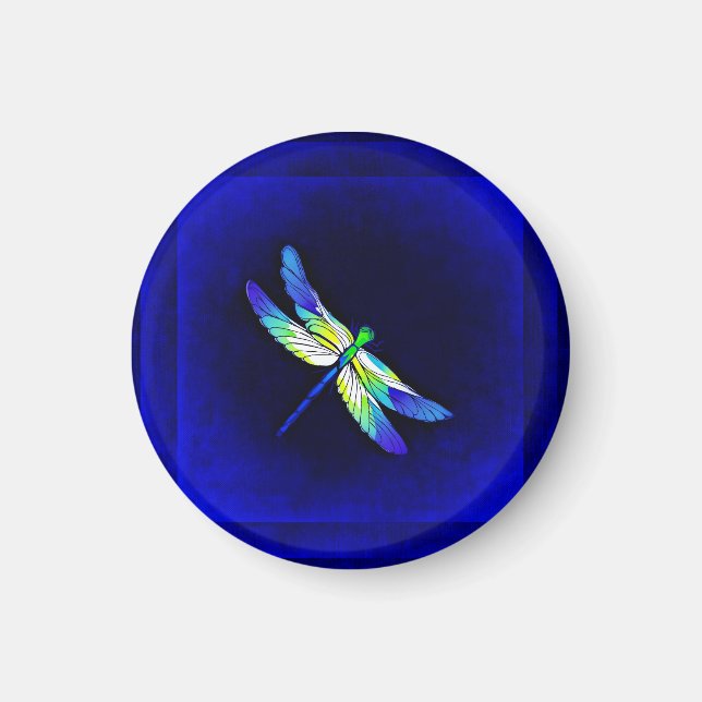 Dragonfly Electric Blue - Personalize with a name Magnet (Front)