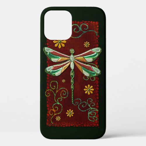 Dragonfly Elegant Jeweled 2 Folk Art iPhone 12 Case