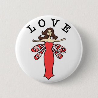 Dragonfly Fairy Love Button