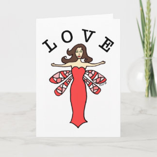 Dragonfly Fairy Love Note Card