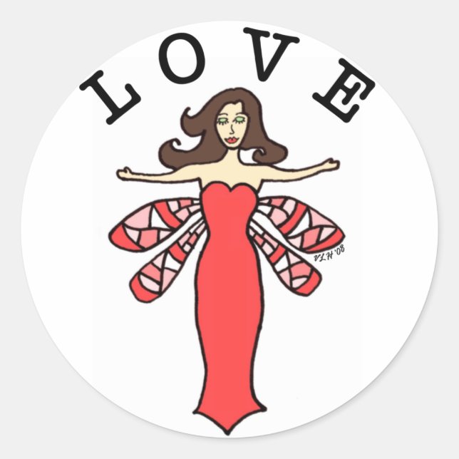 Dragonfly Fairy Love Stickers (Front)