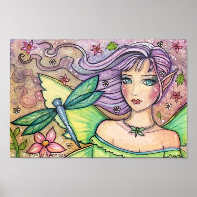 Dragonfly Fairy Poster by Molly Harrison (Front)