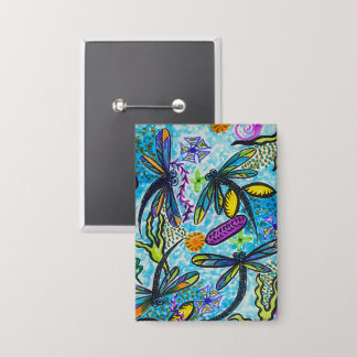 Dragonfly Fantasy  Button