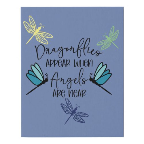 DRAGONFLY Faux Wrapped Canvas Print