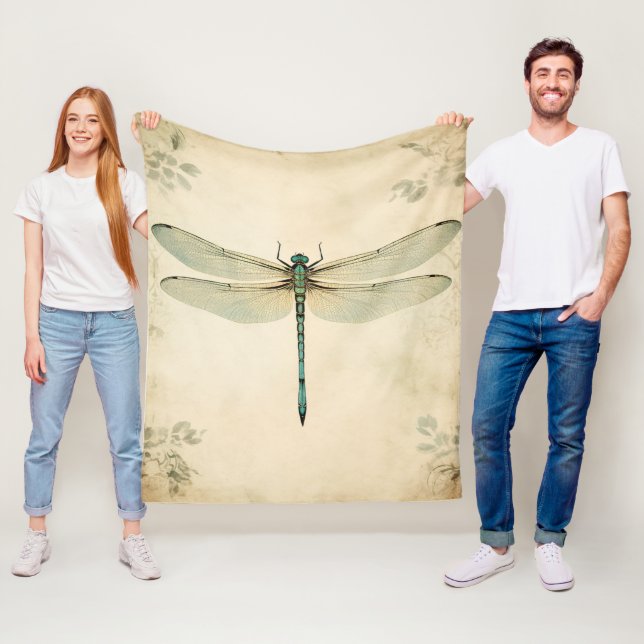 Dragonfly Fleece Blanket, Dragonfly (In Situ)