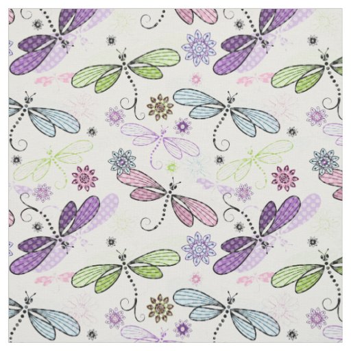 Dragonfly Flight - small print Fabric