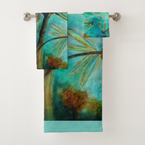 Dragonfly Flirtation Bath Towel Set