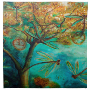 Dragonfly Flirtation Napkin