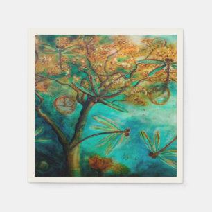 Dragonfly Flirtation Napkins