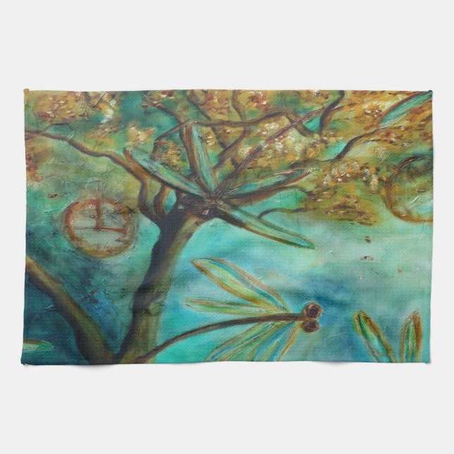 Dragonfly Flirtation Towel (Horizontal)