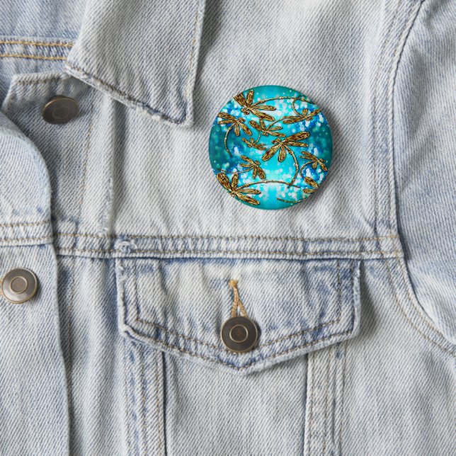Dragonfly Flit Bubbles Button (In Situ)