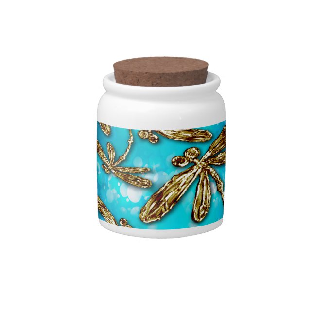 Dragonfly Flit Bubbles Candy Jar (Front)