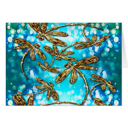 Dragonfly Flit Bubbles Cards (Front Horizontal)