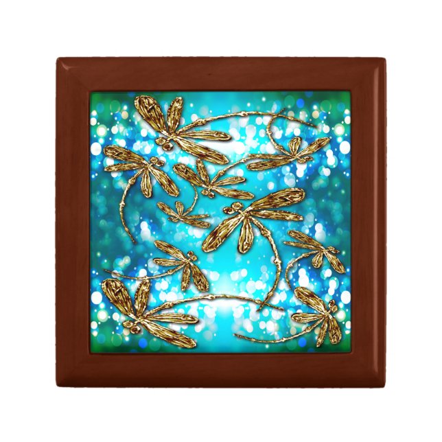 Dragonfly Flit Bubbles Jewelry Box (Front)
