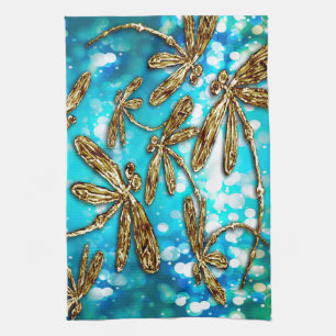 Dragonfly Flit Bubbles Kitchen Towel