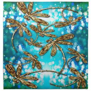 Dragonfly Flit Bubbles Napkin