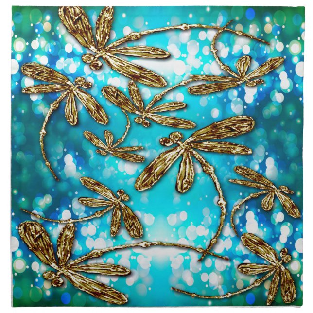 Dragonfly Flit Bubbles Napkin (Front)